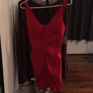 Red Mini Bodycon Windsor Dress (Never Worn)